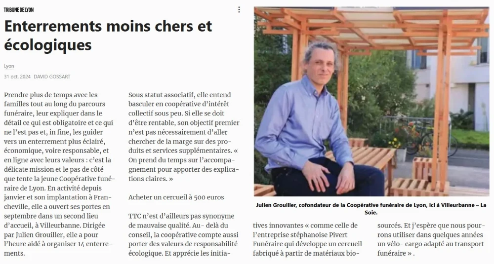 Tribune de Lyon coop funeraire